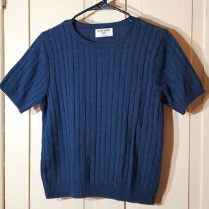 Navy Blue Alfred Dunner Knit Blouse
